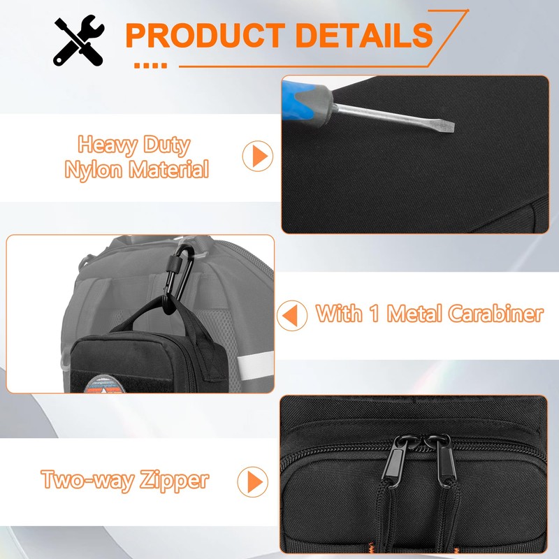 Rexmica Heavy Duty Small Tool Bag with 2 Detachable Tool