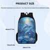 Luarisgur Dolphin School Backpack for Girls 6-8 Flower School Bag