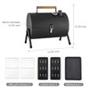 Kiahom Portable Charcoal Grill with Thermometer, Double-sided barbecue grill for
