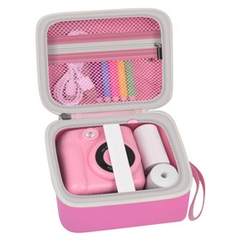 PAIYULE Children's Camera Bag for CalineGam for HiMont for Greenkinder for Hangrui Children's Camera Instant Camera Digital Video Cameras Bag for Girls Camera and Print Paper (Box Only), Pink, simple