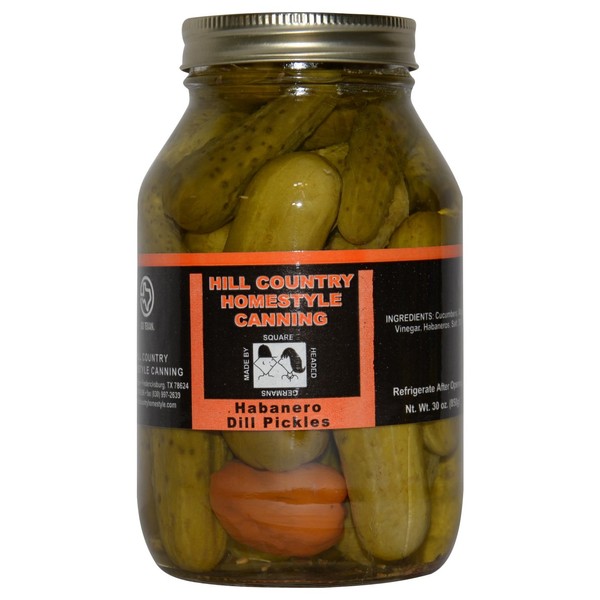 Texas Hill Country Habanero Dill Pickles 32 oz