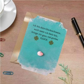 CJ&M Ich bin dein Glücksschwein, auch wenn ich klein bin, bringen ich ganz viel großer Glück.