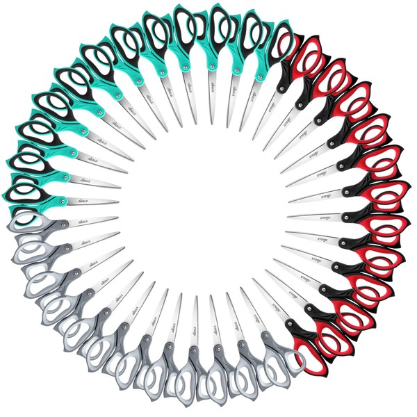 LIVINGO Sharp Scissors All Purpose: 36 Pack of Scissors Bulk