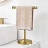 RUMOSE 13 Inch Brushed Gold Towel Stand Hand Towel Holder