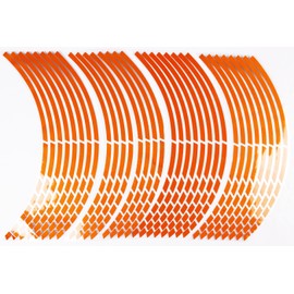 HIROMARUjp Reflective Rim Sticker 17 18" 8mm 2 Bikes 4 Wheels Cut Orange