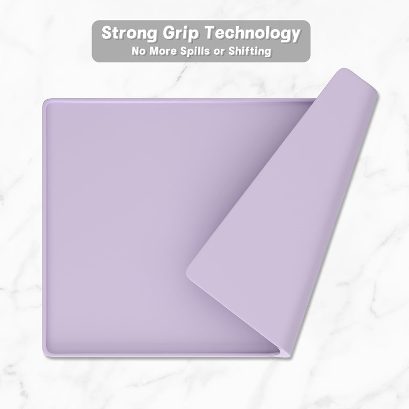 Rnivvi Silicone Coffee Mat, 12" x 19" Waterproof Raised Edge