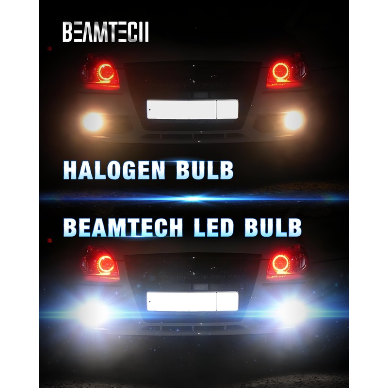 BEAMTECH Upgraded 1156 LED Bulbs for Turn Signal Lights, Build-in