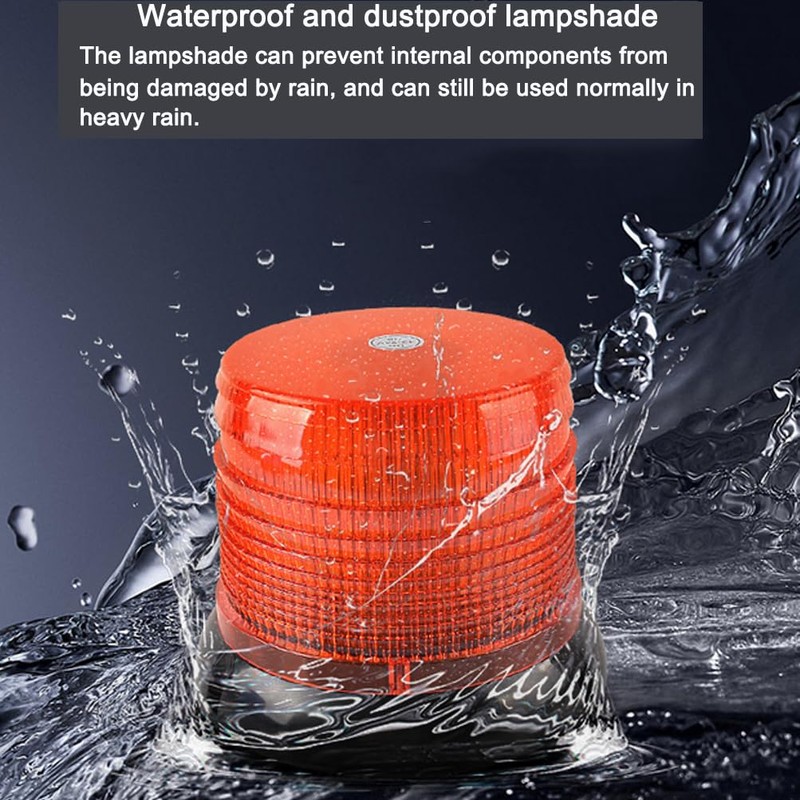 Solar Strobe Warning Light with Strong Magnetic Base LED Warning