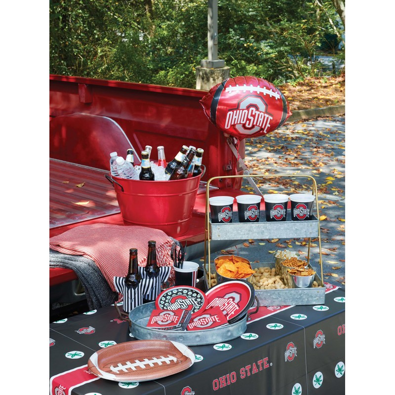Trendware Ohio State University Plastic Tablecloths, 3 ct
