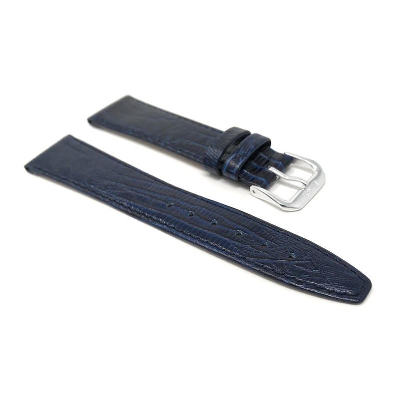 Bandini 20mm Italian Leather Watch Band Strap - Blue -