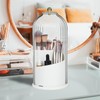 KitVacPak Makeup Brush Holder Organizer with Lid,360 Rotating Clear Dust