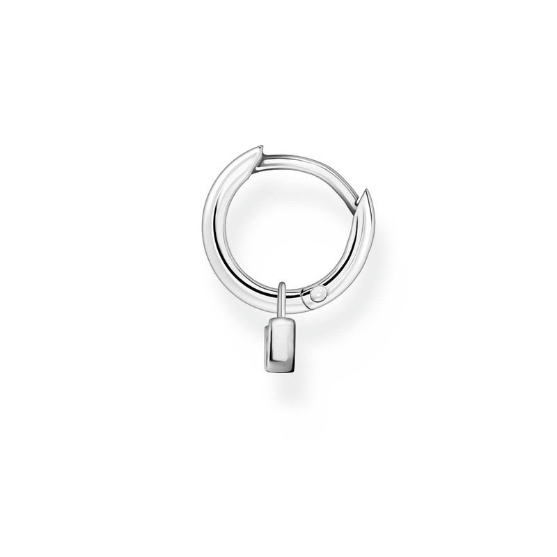 Thomas Sabo Single Creole Earrings with Lock Pendant 925 Sterling