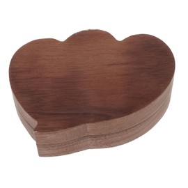 BESPORTBLE Heart Shaped Wooden Ring Box Elegant Jewelry Storage Case for Wedding Rings Engagement Proposals and Giving Durable Lightweight and Unique Design for Dresser Decor