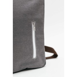 maika Recycled Canvas Zippered Backpack, Echo Tangerine, Red