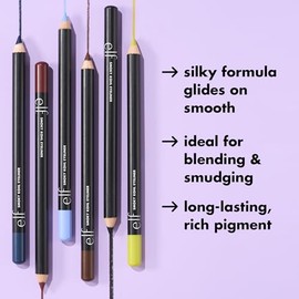 e.l.f. Lápiz delineador de ojos Smoky Kohl, lápiz para párpados para crear looks de maquillaje duraderos, audaces y altamente pigmentados, vegano y li