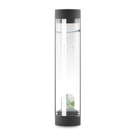 VitaJuwel Sana FLOW lava black | Crystal Water Carafe with Aquamarine, Aventurine, Moonstone & Clear Quartz - Mindfulness, Tranquility & Self-Motivation