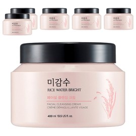 The Face Shop Rice Water Bright Cleansing Cream Large Capacity, 400ml, 6 Pieces / 더페이스샵 미감수 브라이트 클렌징 크림 대용량, 400ml, 6개