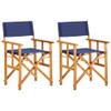 Benicabaly Comfortable Seating Solution with Folding Director's Chairs, Solid Acacia