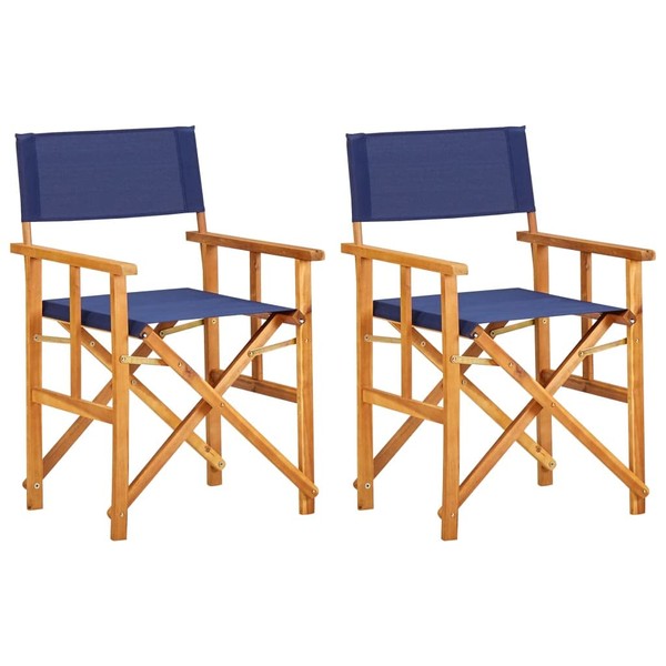 Benicabaly Comfortable Seating Solution with Folding Director's Chairs, Solid Acacia