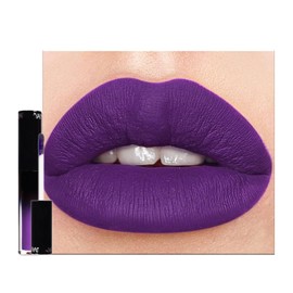 Purple Matte Lipgloss, Dark Purple Waterproof Lip Gloss Liquid Lipstick, Hot Color Violet Non-stick Cup Lip Gloss, Velvet Tinted Lip Balm Highly Pigmented, Gifts for Women