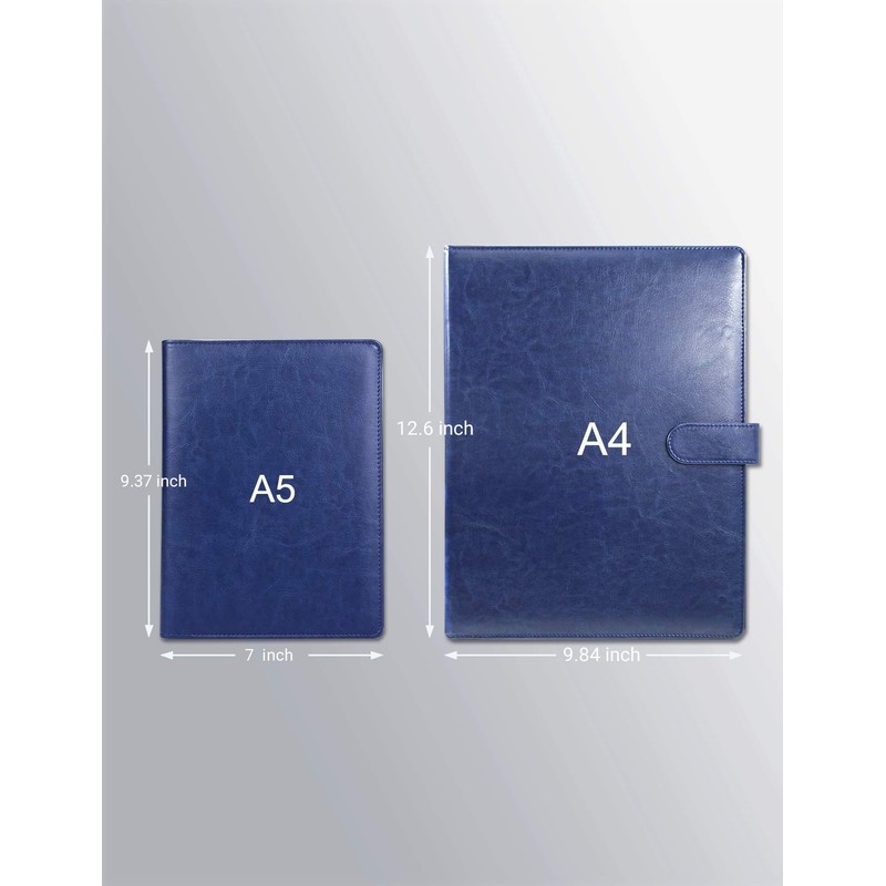 Small Padfolio Clipboard A5 Folder for Writing Pad Refillable 5