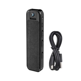 Andoer Corpora Mini Camera, 1080P Police Body CAM with 180° Rotating Lens, 90° Wide Angle, Back Clip for Daily Recording/Service/Delivery