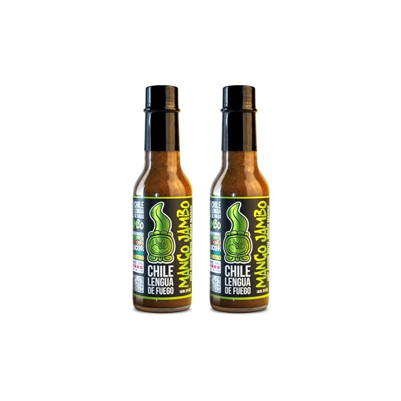 Chile Lengua de Fuego Mild Hot Sauce (Pack of 2,