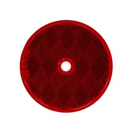 Buyers Products 5623316 3.1875 Inch Red Round DOT Bolt-On Reflector, Center Mounting Hole, Truck And Trailer Reflector, Safety Reflector