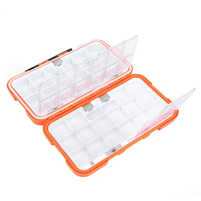 Ausla Einstellbare ABS -Fischerei -Tackle -Box -Organizer mit Doppelseitigen Fächern,