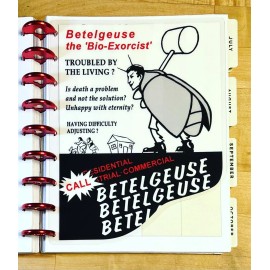 Handmade Recently Deceased Beetlejuice DASHBOARD for use with Classic HAPPY Planner