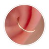Fake ear Conch Piercing - 14K gold filled Thin Fake