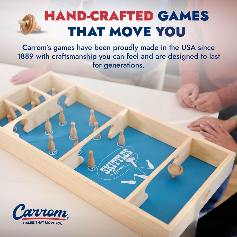 Carrom Skittles Game – Large Board Games for Adults &