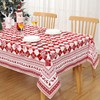 CAROMIO Christmas Tablecloth Wipeable Table Cloth for Kitchen Xmas Decoration