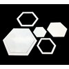 Linic Products UK Made Patchwork Templates, Set C: 6 Hexagonal
