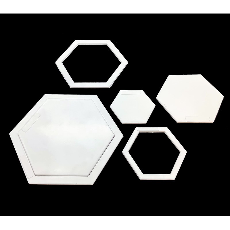 Linic Products UK Made Patchwork Templates, Set C: 6 Hexagonal