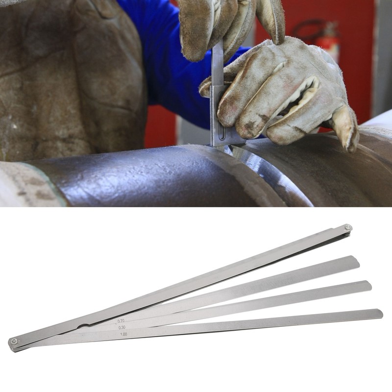 Portable 20 Blades Feeler Metric Thickness Gauge Stainless Steel 500mm