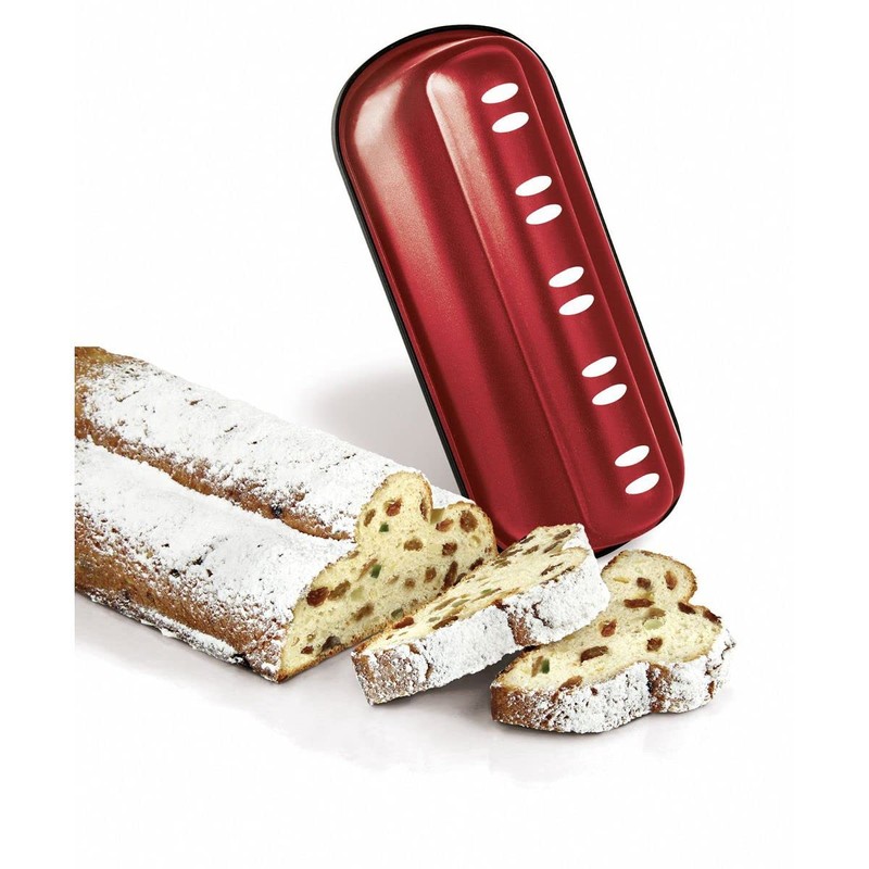 Zenker 6004 Stollenbackform 31 cm Sparkling Christmas, hochwertige Stollenform mit