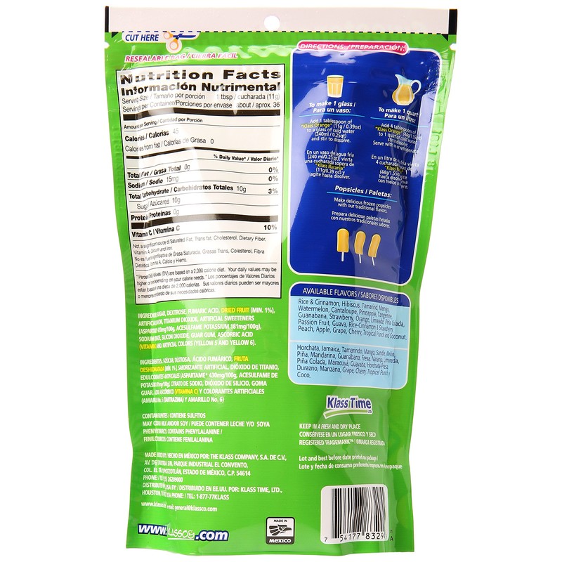 Klass Listo Orange Drink Mix