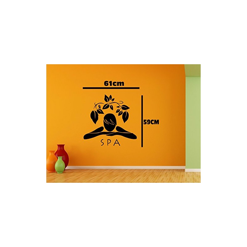 Heaven Decors Spa Girl Black Wall Decal Wall Sticker and