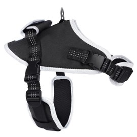 Moysoon Tactical Dog Harness for Large Dogs, Reflective Nylon Vest,Heavy Duty Dog Harness with Handle, Adjustable Dog Vest Harness for Training Hunting Walking, Black, M