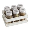 Kamenstein Good 6-Jar Italian Crate Spice Rack, White
