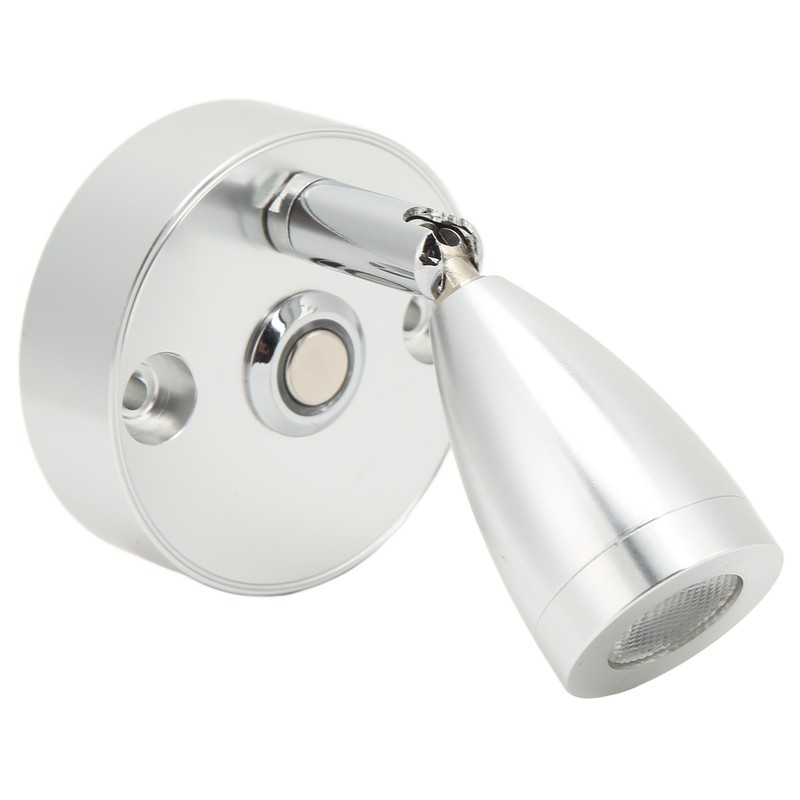 RV Reading Light 3500K 3‑Color Aluminium Alloy Adjustable Angle 12V‑24V