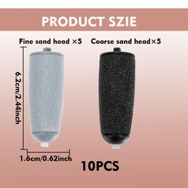 Roller for NuYou Pedi Roller, 10Pcs Foot File Replacement Rolle rs, Replacemen t Rolle r for Flawless P EDI, Ped i Rolle r Replacement Head, Ped i for Feet Callus Removers replacemen t