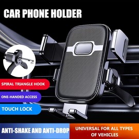 Car Phone Mount, 360° Rotatable Air Vent Holder, One-Hand Release, 4.2-7.2 Inch Smartphones, Black