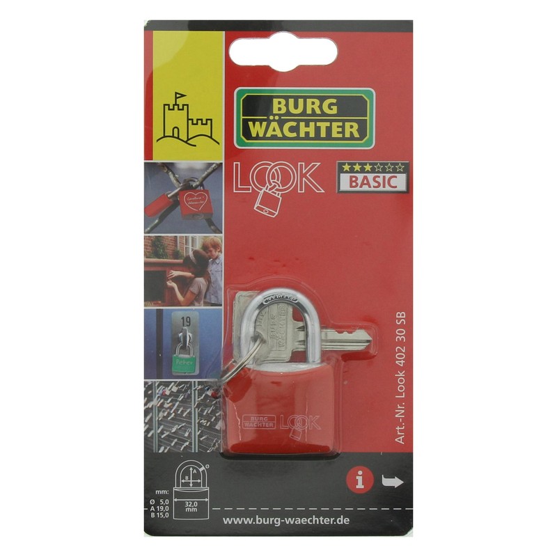 Burg Wächter 105022048 30 Burg Look 402 Padlock 30 mm