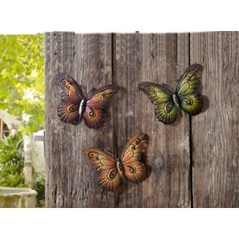 Metal decoration “butterfly” set of 3