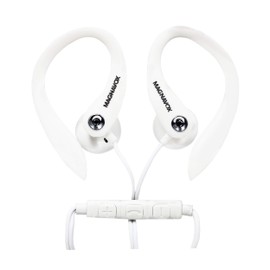 Magnavox White Earhook Headphones with Microphone MHP4854WT