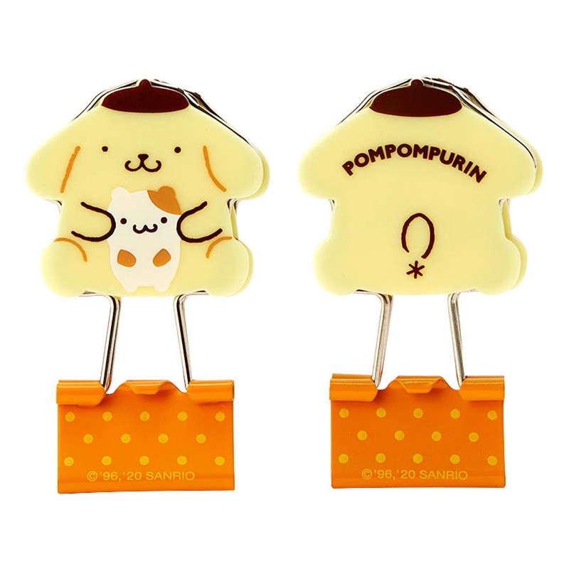 Sanrio Pompompurin Character Shape Double Clip