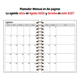 Agenda Escolar Diaria 2026 -2027 Personalizada Pasta Dura 39