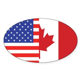 CafePress USA/Canada Oval Sticker Oval Car Bumper Sticker